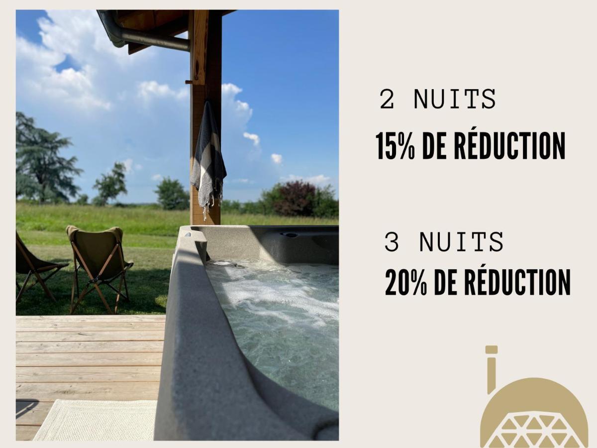 Dome Insolite Cedre Jacuzzi Et Petits Dejeuners Inclus Lagraulet-du-Gers Exteriér fotografie